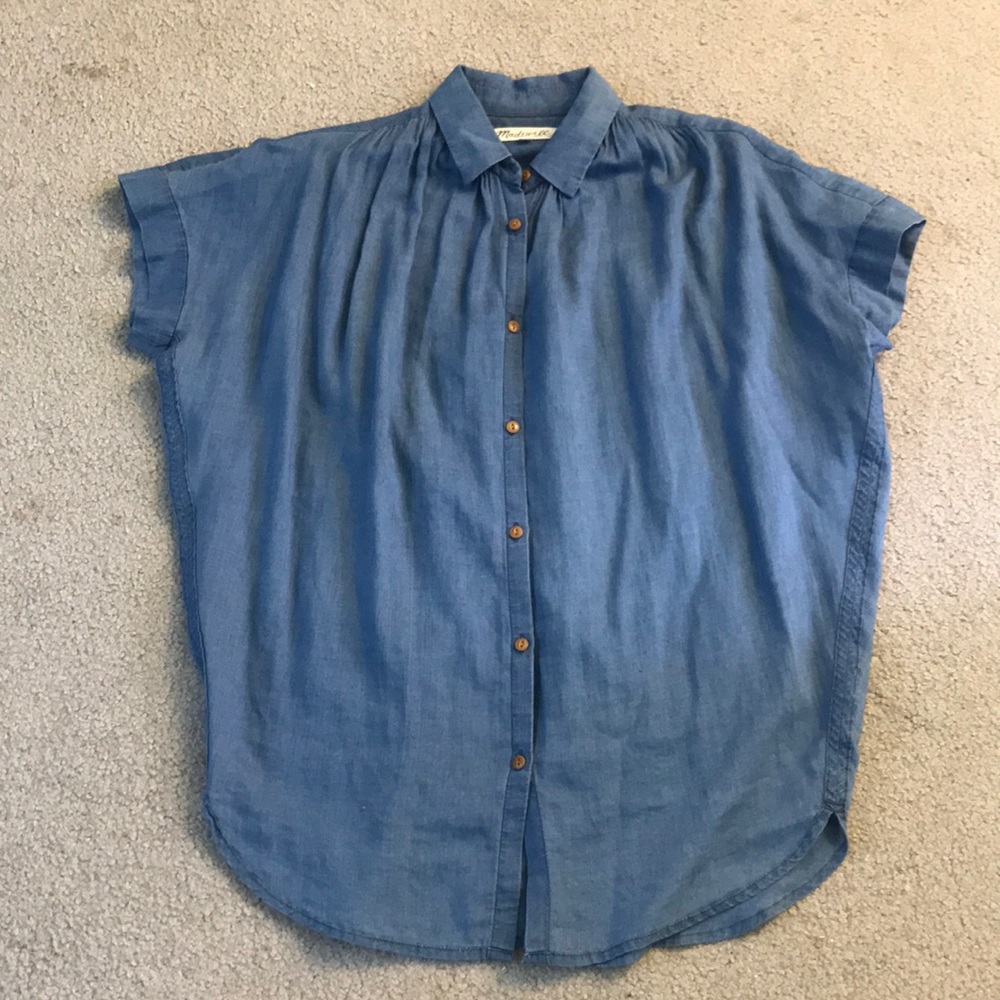 Madewell Indigo Cotton Central Shirt